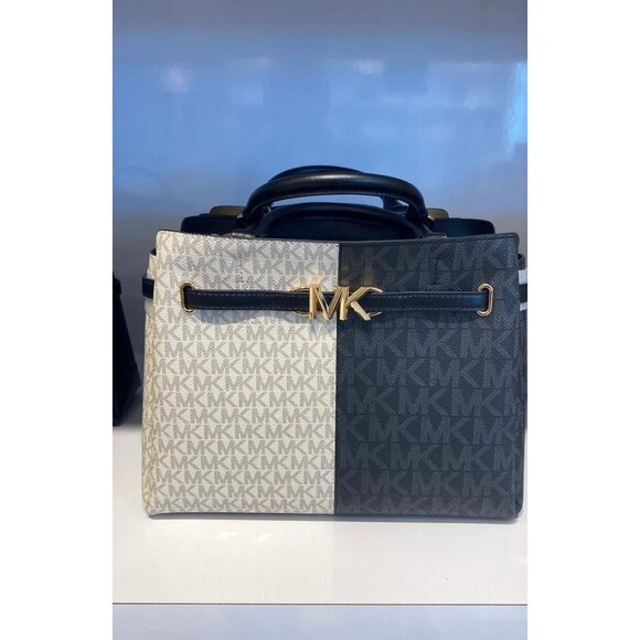 Michael Kors satchel reed large belted bag black multi purse Michael Kors satchel reed large belted bag black multi purse